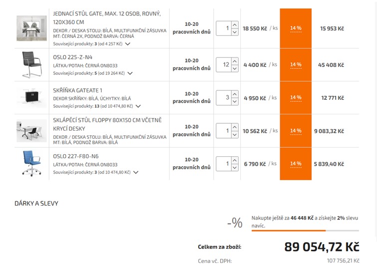 Příklad 5 objemové slevy